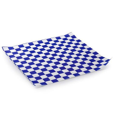 12X12 BLUE CHECKER WAX PAPER